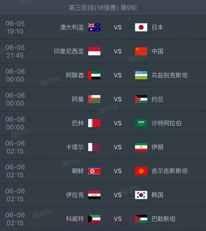 2026世界杯完整赛程中国时间